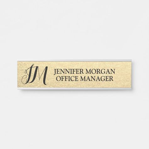 Office Door Signs, Office Names, Office Manager, Office Door, Shop Office, Door Sign, Create Sign, Name Tag, Monogram Initials