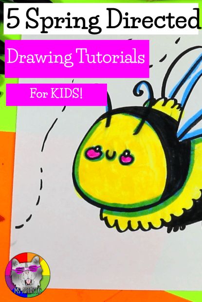 Find 5 Spring directed drawing tutorials to help you find art ideas for kids, drawing tutorials for spring, and to get ideas for making art in your classroom themed around the season spring. The post 5 Spring Directed Drawing and Art Tutorials appeared first on Ms Artastic. Art Ideas For Kids Drawing, Directed Drawing Spring, Color Art Lessons, Art Ideas For Kids, Sheep Drawing, Fish Artwork, Cartoon Butterfly, Directed Drawing, Bunny Drawing