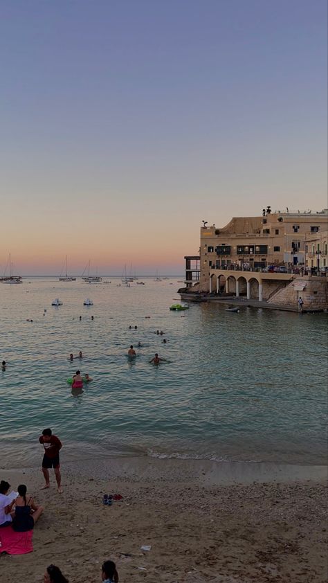 Malta St Julien, Malta Girls, Malta Aesthetic, Malta Summer, Malta Holiday, European Beach, Europe Beach, Europe Beaches, Aesthetic Europe