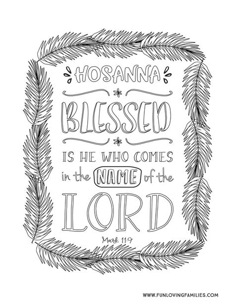 Free printable Palm Sunday coloring page to get ready for Easter. Kids and adults will enjoy coloring this Bible verse coloring sheet. Palm Sunday Coloring Sheet, Palm Sunday Worksheets, Palm Sunday Coloring Page Free Printable, Palm Sunday Coloring Page, Sunday Coloring Pages, Cute Easter Coloring Pages, Easter Coloring Pages For Kids, Palm Sunday Activities, Turtle Pictures