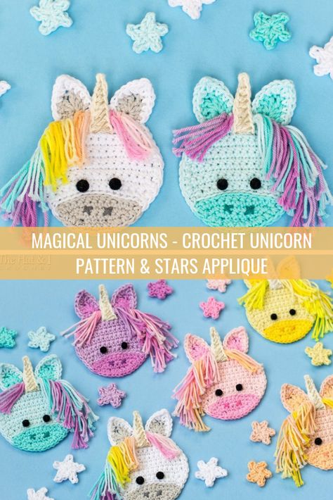 Crochet Flamingo, Crochet Unicorn Pattern, Crochet Applique Patterns Free, Owl Crochet Patterns, Elephant Applique, Crochet Fish, Confection Au Crochet, Crochet Unicorn, Crochet Elephant