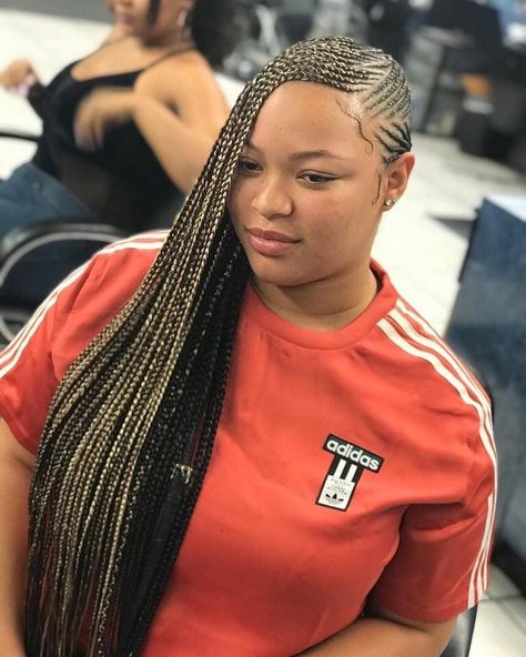 Lemonade weaving Ghana Cornrows, Ghana Weaving Styles, Lemonade Braids Hairstyles, Ghana Weaving, Lemonade Braids, Ghana Braids, Braids Styles, Feed In Braid, Two Braids