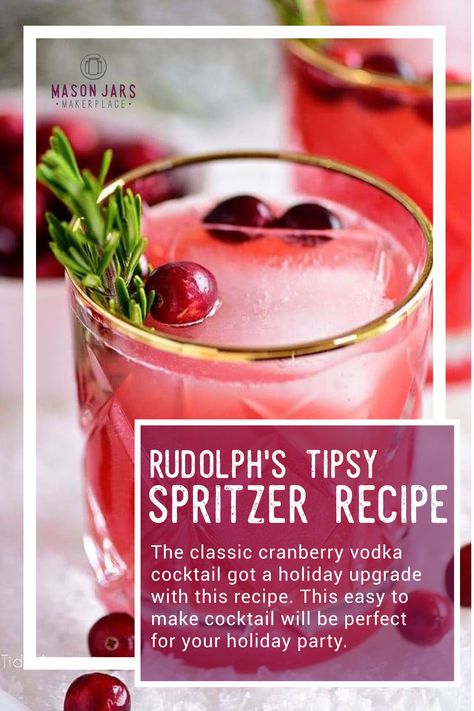 With this Easy Holiday Spritzer Recipe, you can have the drink for your holiday party ready quickly. A holiday party doesn't have to be stressful, you can have everything done rapidly. #holidaycocktails #easytomakerecipes #cocktailrecipes #holidayrecipes #stayathome Cranberry Vodka Cocktail, Easy To Make Cocktails, Spritzer Recipes, Cranberry Vodka, Vodka Cocktail, Vodka Cocktails, Crushed Ice, Simple Holidays, Holiday Food