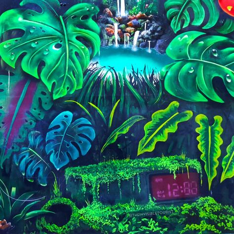 Here's to finding an oasis in the urban jungle 🌿🍃 As much as I love this piece of street art I stumbled across in Melbourne's laneways, I… Natures Bounty, Street Art News, Street Art Photography, Jungle Art, 3d Street Art, Graffiti Painting, Murals Street Art, John James Audubon, Travel Pics