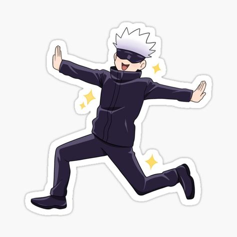 Satoru Gojo Stickers | Redbubble Gojo Satoru Sticker, Sticker Printable, 그림 낙서, Cute Laptop Stickers, صفحات التلوين, Pola Kartu, Anime Printables, Idee Cosplay, Anime Store