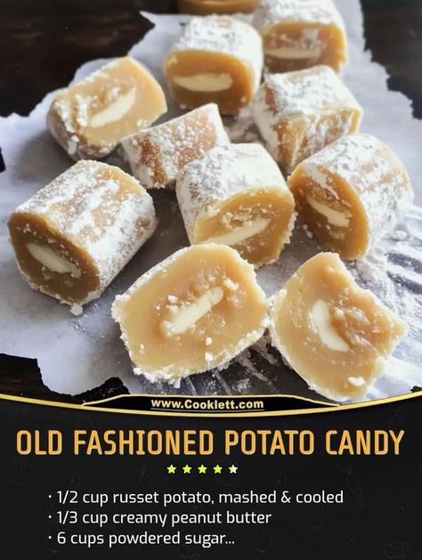 Old Fashioned Potato Candy Recipe, Chocolate Covered Pecans Recipe, Mashed Potato Candy, Potato Candy Recipe, Chocolate Covered Pecans, Meals Everyone Will Love, Potato Candy, Making Candy, Cooking For Family