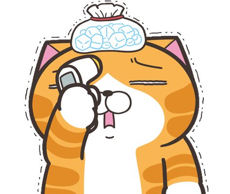 Sick Cat Sticker by MochiDad for iOS & Android | GIPHY Sick Cartoon Cute, Sick Gif, Sick Stickers, Doctor Cat, Sick Cat, Animated Emoticons, Cat Stickers, Big Bang Theory, Cat Gif