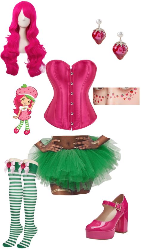 Strawberry shortcake costume idea Scream Halloween Costume, Strawberry Shortcake Costume, Halloween Duos, Strawberry Shortcake Birthday, Rave Fits, Scream Halloween, Duo Halloween Costumes, Halloween Inspo, Spooky Scary