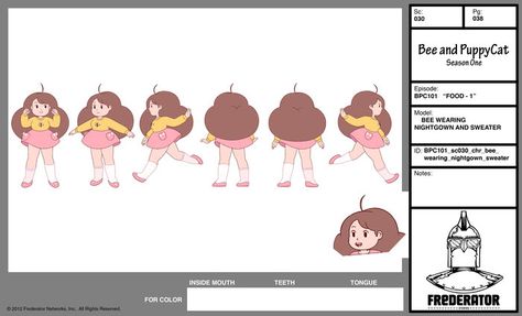 Bee & Puppy Cat Model Sheets - Album on Imgur Bee And Puppycat Turnaround, Bee And Puppy Cat Characters, Bee And Puppycat Bee Outfits, Bee And Puppycat Outfits, Bee Food, Character Model Sheet, Bee And Puppycat, Cat Model, Paper Birds