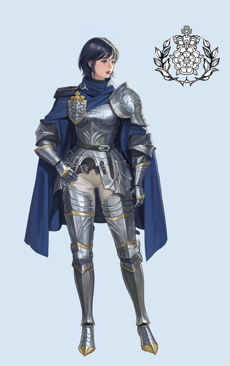 Suit Of Armor Reference, Fantasy Plate Armor Concept Art, Knight Outfit Design, Knight Outfit Female, Paladin Outfit, Mage Armor, Paladin Armor, Medieval Character, Knight Outfit