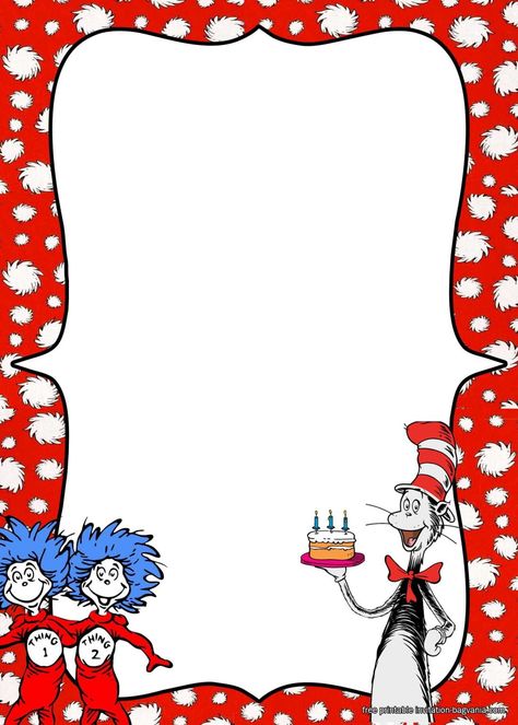 FREE Printable dr.Seuss Birthday Invitation Templates | FREE Printable Birthday Invitation Templates - Bagvania Dr Seuss Templates Free Printable, Doctor Suess, Dr Seuss Invitations, Dr Seuss Printables, Dr Seuss Classroom, Poem Template, Dr Seuss Crafts, Dr Seuss Birthday Party, Seuss Classroom