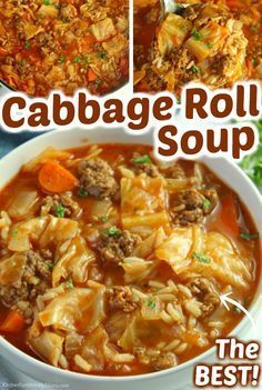 Cabbage Roll Soup Recipe, Unstuffed Cabbage Soup, Recipes Cabbage, Cabbage Soup Diet Recipe, Baked Cabbage, Unstuffed Cabbage, Cabbage Roll Soup, Cabbage Roll, Cabbage Soup Diet