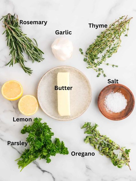 My simple homemade Garlic Herb Butter, a compound butter, will become your new secret weapon in the kitchen. It is a perfect topping for steak, chicken, seafood, and prime rib and adds tons of flavor! You will also always want to have it on hand for spreading on toast, biscuits, and cornbread and as a topping for pasta noodles, baked potatoes, and rice. Garlic Herb Butter Recipe, Herb Butter For Steak, Potatoes And Rice, Flavored Butter Recipes, Compound Butter Recipe, Herb Butter Recipe, Butter Recipes Homemade, Homemade Garlic Butter, Garlic Herb Butter