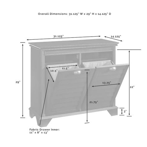 Gracie Oaks Jaiheem Cabinet Laundry Hamper & Reviews | Wayfair Laundry Hamper Cabinet, Hamper Cabinet, Stacked Laundry Room, Trash Can Cabinet, Furniture Design Sketches, Laundry Solutions, Camper Renovation, American Signature Furniture, Value City Furniture