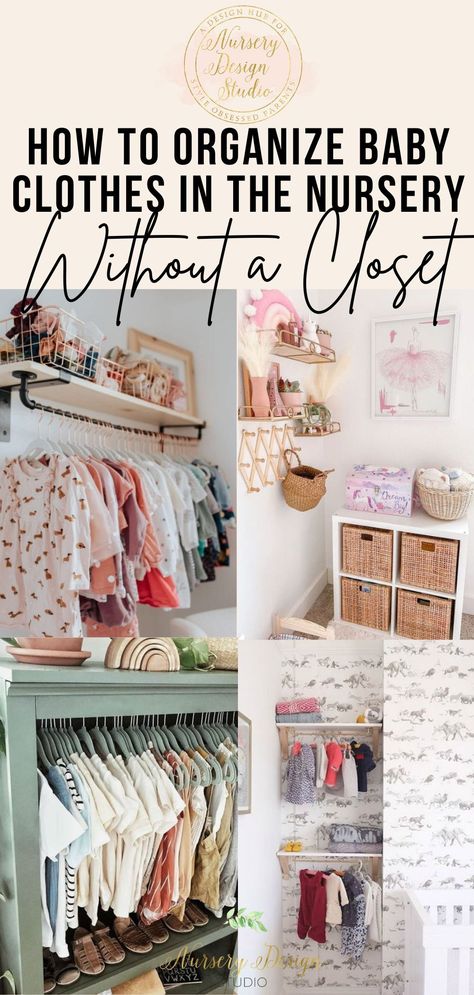 This guide is all about how to organize a baby's clothes without a closet. It’s time to turn the chaos into an organized oasis for your little one’s wardrobe. Toddler Clothes Storage, Nursery Clothes Organization, Diy Nursery Closet, Organize Baby Clothes, Baby Shoe Storage, Folding Baby Clothes, Clothes Storage Solutions, Kids Clothes Storage, Baby Room Closet