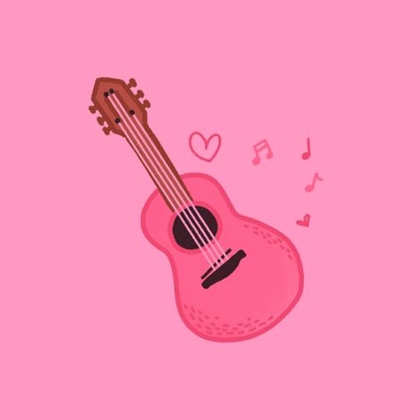 Arte Do Ukulele, Pink Ukulele, Ukulele Tuner, Playlist Covers Photos, Journal Therapy, Pink Music, Insta Highlights, Guitar Photos, Music Symbols