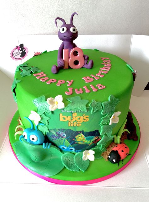 Bugs Life Birthday Cake, A Bugs Life Birthday Party, Bugs Life Birthday Party, Bug Birthday Cakes, Cake Themes, Bug Cake, Bug Party, 2nd Birthday Party For Girl, Bugs Life