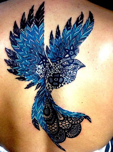 #Tattoo #TattooBird Blue Bird Tattoo, Paisley Tattoos, Bird Tattoo Meaning, Phoenix Bird Tattoos, Colored Tattoo Design, Vogel Tattoo, Tattoo Bird, Sparrow Tattoo, Tattoo Henna