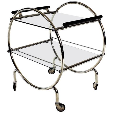 1950s Small Bar Cart, Nickel Plated Brass, Black, Wood, Glass, United Kingdom | 1stdibs.com Small Bar Cart, Round Bar Cart, Gentlemans Club, Small Bar, Wood Handles, Lacquered Wood, Shabby Chic Furniture, Wood Glass, Black Wood