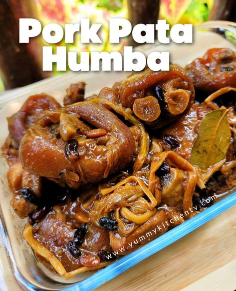 Pork Pata Recipe Filipino Food, Pata Humba Recipe, Pork Pata Humba Recipe, Pata Tim Recipe Chinese, Humba Recipe Pork Filipino Food, Pata Recipe Filipino Food, Humba Recipe Pork, Pork Leg Recipes, Humba Recipe