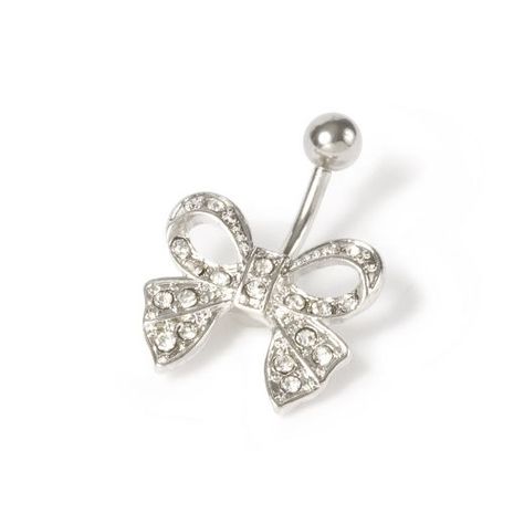 14G Silver and Rhinestone Pretty Bow Belly Ring | Icing #WishUponAPin Belly Button Jewelry, Belly Bars, Belly Jewelry, Jewelry Hair, Belly Piercing, Belly Button Piercing, Belly Ring, Body Chain Jewelry, New Line