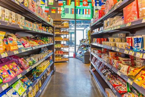 Grocery Supermarket, Grocery Store Design, Warehouse Design, Supermarket Shelves, Supermarket Design, House Design Exterior, Photography Club, Digital Media Marketing, Fotografi Vintage