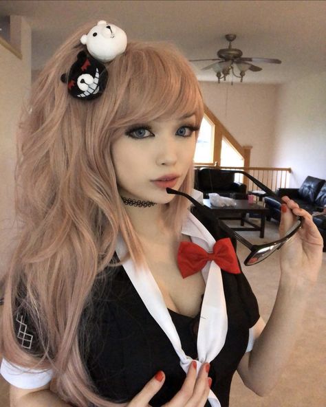 Junko Cosplay, Junko Enoshima Cosplay, Danganronpa Cosplay, Danganronpa Junko, Junko Enoshima, Cartoon Cosplay, Facial Recognition Technology, Cosplay Inspo, Face Swap