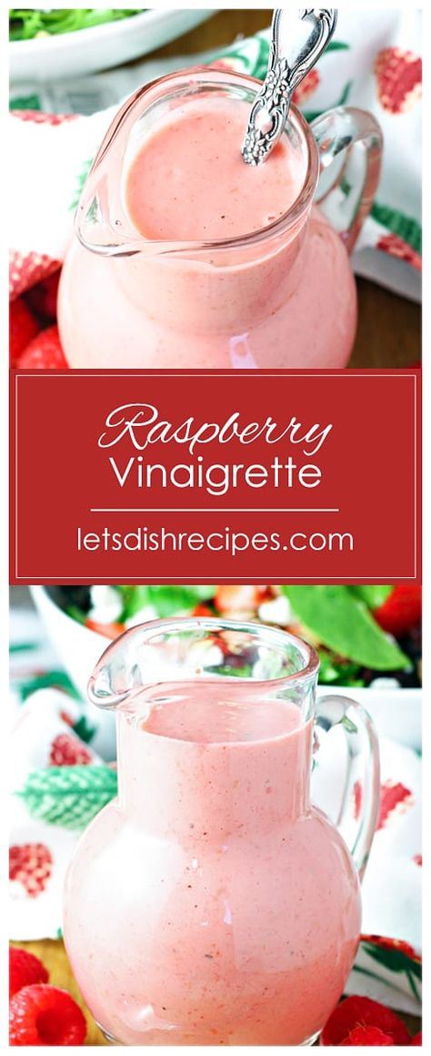 Homemade Raspberry Vinaigrette Creamy Raspberry Vinaigrette, Recipes For Fresh Raspberries, Raspberry Dressing Recipe, Berry Vinaigrette, Tangy Salad Dressing, Raspberry Salad Dressing, Raspberry Vinaigrette Recipe, Salad Fixings, Sweet Appetizers