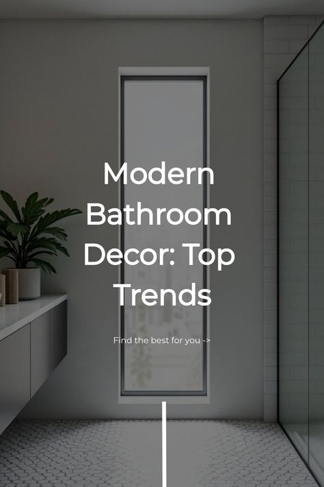 Modern Bathroom Decor: Top Trends Clean Modern Bathroom Ideas, Bathroom Decor Contemporary, Bathroom Decor Ideas Modern Trendy, Masculine Bathroom Art, Geometric Bathroom Decor, Master Bath Decor Ideas Modern, Sleek Bathroom Ideas, Contemporary Bathrooms Ideas, Minimalist Bathroom Decor Ideas