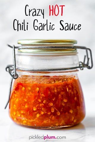 We've used over 40 Thai chilis in this recipe, so be ready for a FIERY HOT, sour, sweet, and really amazing homemade Chili Garlic Sauce. It's SO GOOD! Homemade Asian Sauce, Recipes With Chili Garlic Sauce, Chili Pepper Sauce, Processor Recipes, Chili Sauce Recipe, Garlic Sauce Recipe, Homemade Hot Sauce, Thai Chili, Hot Sauce Recipes