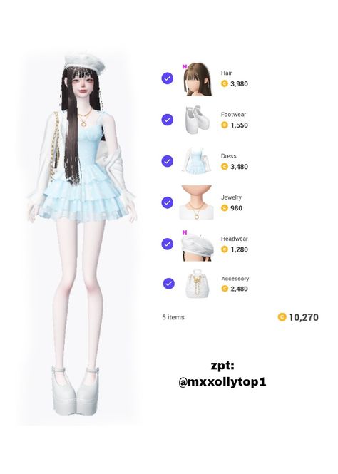 Zepeto Outfits Girl Ideas, Zepeto Clothes, Zepeto Couple Outfit, Zepeto Ideas, Zepeto Avatar Ideas, Zepeto Looks Ideas, Outfit Korean Style, Outfits Girl, Outfit Korean