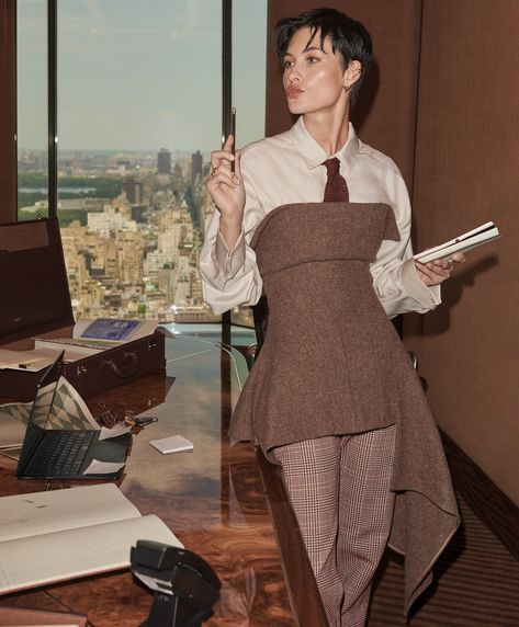 Cass Bird, Valentino Shirt, Grace Elizabeth, Rihanna Style, Houndstooth Blazer, Checked Blazer, Crisp White Shirt, Favorite Daughter, Cashmere Turtleneck