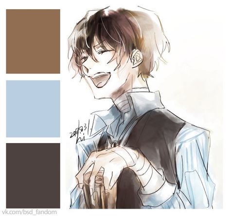 Chuuya Color Palette, Osamu Dazai, Wedding Color Palette, Dazai Osamu, Wedding Color, Stray Dogs, Bungo Stray Dogs, Stray Dog, Bungou Stray Dogs