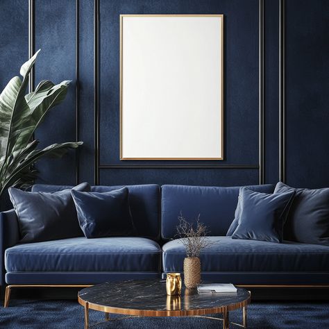 Mockup Frame Cozy Living Room Navy Blue Copper Theme Home Decor Blue And Copper Living Room, Living Room Navy Blue, Living Room Navy, Copper Living Room, Navy Home Decor, Mockup Frame, Winter House, Cozy Living Rooms, Cozy Living