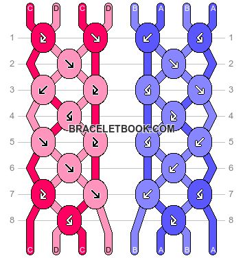 Normal pattern #152491 | BraceletBook Half Heart Bracelet, String Bracelet Patterns, Matching Friend, Half Heart, Valentines Couple, How To Speak French, Couple Matching, String Bracelet, Friendship Bracelet Patterns