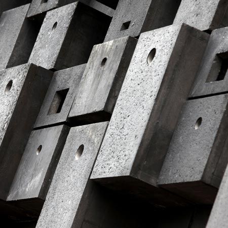 Animal Wall by Gitta Gschwendtner Bee Sanctuary, Wall Architecture, London Artist, Long Walls, Bird Boxes, Brutalist Architecture, Animal Habitats, Tiles Texture, Nesting Boxes