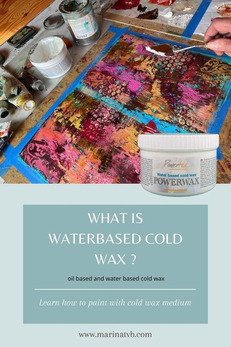 When mixing this water-based cold wax into your acrylics, you can get almost the same effects and use the same cold wax techniques as with the cold wax and oils when layering and creating texture Cold Wax Painting Technique Videos, Cold Wax Painting Technique, What Is Water, Texture Tools, Cold Wax Painting, Wax Art, Creating Texture, Wax Painting, Encaustic Painting