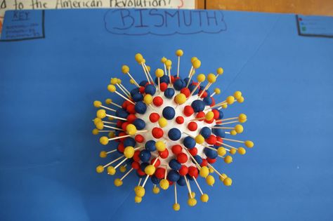 Atom Model Project, Atom Project, Life Science Projects, Atom Model, Bohr Model, School Science Projects, 8th Grade Science, Model Ideas, Diy Ceramic