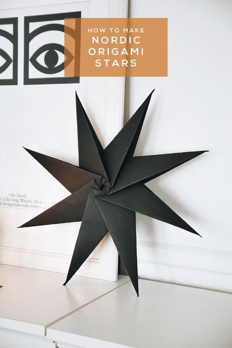 Origami Star Instructions, Diy Origami Decor, Origami Stella, Origami Star Paper, Origami Home Decor, Paper Figures, Easy Origami For Kids, Star Video, Vika Papper