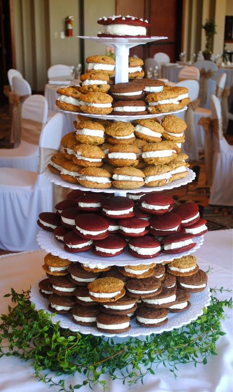 Alternatives to a Traditional Wedding Cake That Your Guests Will Love! - Mon Cheri Bridals Pie Wedding Cake, Alternative Wedding Cakes, Reception Desserts, Wedding Pie, Wedding Cake Alternatives, Traditional Wedding Cakes, Whoopie Pie, Traditional Wedding Cake, Wedding Cake Flavors