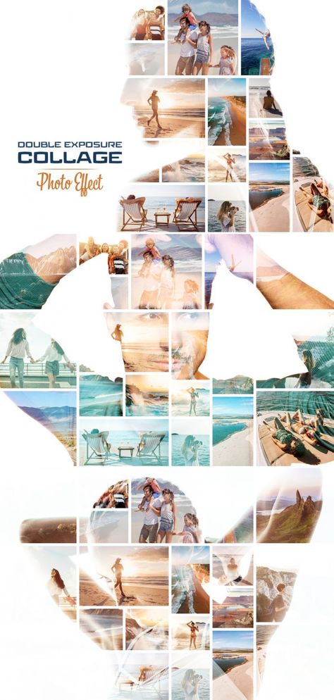 Photo Collage Double Exposure Mockup Ngo Cover Design, Collage Cover Design, Creative Photo Collage Ideas, Photo Collage Graphic Design, Creative Photo Collage Design, Photo Collage Ideas Creative, Photo Collage Design Ideas, Photo Collage Template Layout, Photo Collage Design Layout