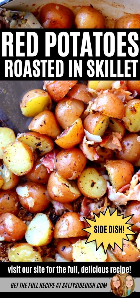 Low Carb Red Potato Recipes, Skillet Red Potatoes, Fried Red Potatoes And Onions, Sauteed Red Potato Recipes, Red Potato Recipes Stovetop, Recipes For Red Potatoes, Pork Chops And Red Potatoes, Red Potatoes And Onions, Seasoned Red Potatoes