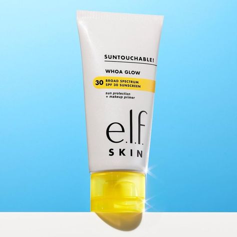 Elf Whoa Glow Sunscreen, Elf Woah Glow Sunscreen, Elf Suntouchable Whoa Glow, Am Skincare Routine, Am Skincare, Every Day Routine, 12 Birthday, Day Routine, Eyes Lips Face