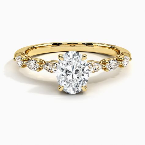 IMAGE TITLE Oval Cut Diamond Engagement Ring, Pear Diamond Engagement Ring, Pear Diamond Rings, Lab Diamond Engagement Ring, Yellow Gold Setting, Oval Cut Diamond, Pear Diamond, Pear Shaped Diamond, Gold Diamond Rings