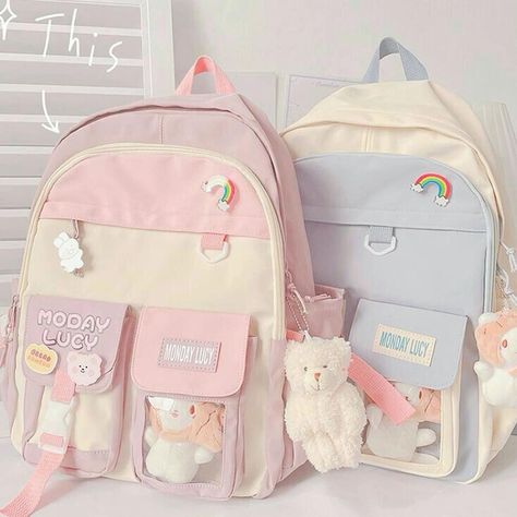 Tas Astetic, Backbag Drawing, Cute Backbag, Backbag School, Tas Aesthetic, Kawaii School Bag, Barang Aesthetic, Cute School Bags, Stylish School Bags