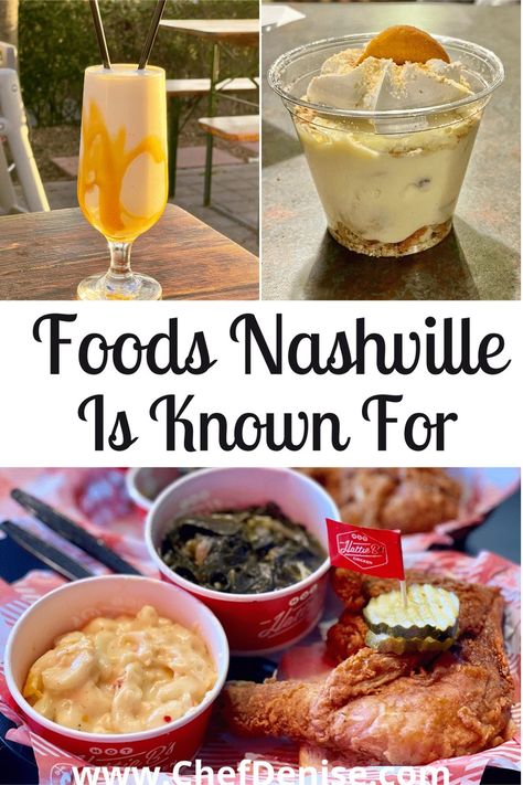 10 Foods Nashville Is Known For & Where To Eat Them — Chef Denise Nashville Restaurants Best, Nashville Food, Nashville Restaurants, Drink Bucket, Nashville Hot Chicken, Bbq Burgers, Nashville Hot, Tennessee Travel, Biscuits And Gravy