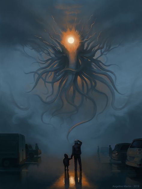 ArtStation - Fallen God, Angeline Martin Lovecraft Art, Lovecraft Cthulhu, Lovecraftian Horror, Dark Creatures, Cosmic Horror, 다크 판타지, Call Of Cthulhu, Monster Concept Art, Arte Obscura