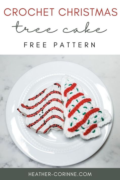 The Crochet Christmas Tree Cake is a free pattern here on my blog! This holiday themed pattern is quick and beginner friendly. Below you'll find the free pattern and video tutorial. Crochet Dessert, Holiday Crochet Patterns, Crochet Cake, Crochet Bloggers, Crochet Christmas Tree, Crochet Knit Top, Crochet Tree, Christmas Craft Fair, Holiday Knits