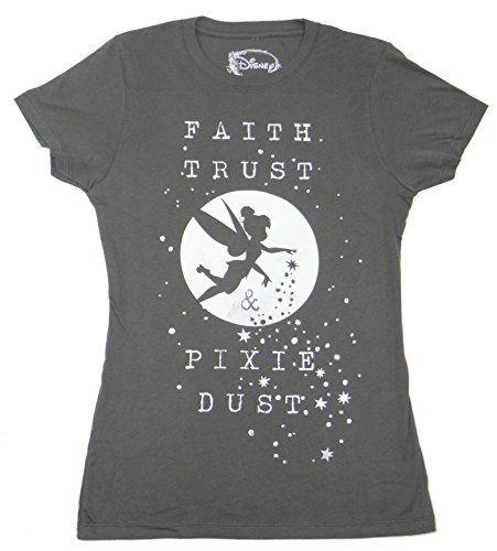 Peter Pan Tinkerbell Faith Trust And Pixie Dust Juniors T-shirt (Charcoal, X-Large) ** Want additional info? Click on the image. Diy Autograph Book, Peter Pan Tinkerbell, Faith Trust And Pixie Dust, Peter Pan And Tinkerbell, Tinkerbell Party, Diy Disney Shirts, Disney Crafts, Disney Tshirts, Pixie Dust