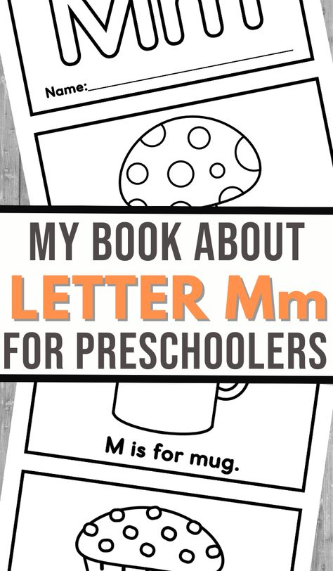 Teaching Preschoolers Letters, Letter M Activities, Letter Learning Activities, Free Homeschool Printables, Homeschool Freebies, Letter Identification, Free Printable Letters, Book Letters, Homeschool Printables